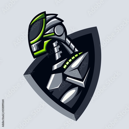 Robot Mascot Logo Design Vector With Modern Illustration Concept Style For Badge Emblem And T Shirt Printing Angry Robot Illustration For Sport And E Sport Team Stock Vector Adobe Stock