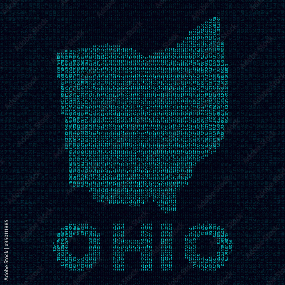 Ohio Tech Lettering Ohio tech map. US state symbol in digital style. Cyber map of Ohio with ...