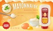 Realistic mayonnaise poster