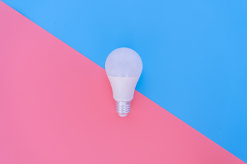 light bulb blue and pink background