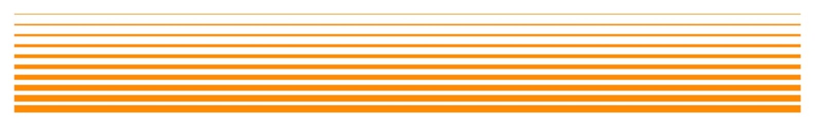 Wall Mural - Line Icon Orange | Horizontal Solid Lines Illustration | Divider Symbol | Border Logo | Straight Dash Sign | Isolated | Variations