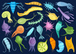 Plankton vector cartoon set icon. Isolated cartoon set icon phytoplankton.Vector illustration plankton on white background.