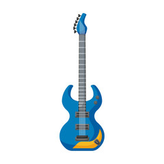 Wall Mural - Electric guitar vector icon.Cartoon vector icon isolated on white background electric guitar.