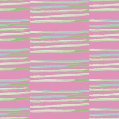 Poster - Hand drawn watercolor brushes repeat pattern print background