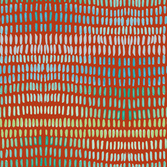 Poster - Hand drawn watercolor stripes repeat pattern print background
