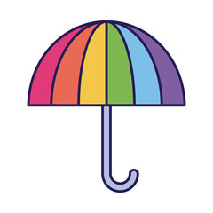 Poster - lgtbi umbrella fill style icon vector design