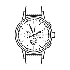 Wall Mural - Watch wrist vector icon.Outline vector icon isolated on white background watch wrist.