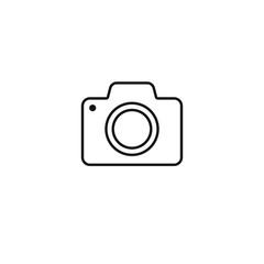 Wall Mural - Photo camera vector line icon