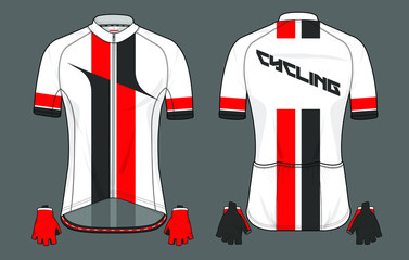 Wall Mural - Cycling jersey uniform a vector template design 
