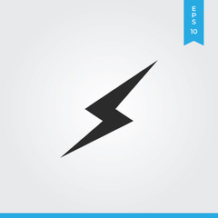 Poster - Flash vector icon, simple sign for web site and mobile app.