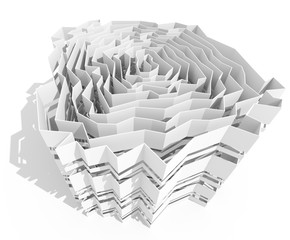 Poster - Maze concept, choices and challenge theme; original 3d rendering illustration