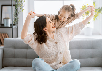 Wall Mural - Happy loving family.