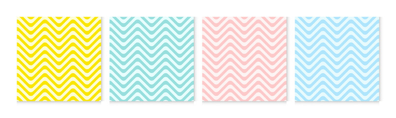 Wall Mural - Background pattern seamless wave abstract colorful pastel colors. Summer background design.