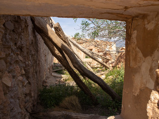 interior of a ruined country house near Darrical (Spain)

