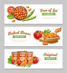 Wall Mural - Baked Beans Banners Set