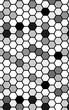© Plastic man - White honeycomb with a gradient color. Isometric geometry. 3D illustration