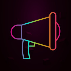 Poster - Megaphone, firefighter nolan icon Simple thin line, outline vector of Firefighter icons for ui and ux, website or mobile application
