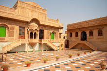 Mandir Palace Facade, Residence Of The Rulers Of Jaisalmer For 2 Centuries,   Jaisalmer, Rajasthan, India