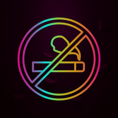 Poster - no smoking, firefighter nolan icon simple thin line, outline vector of firefighter icons for ui and 