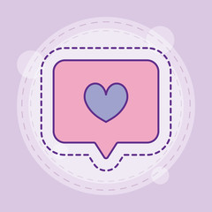 Sticker - Heart inside bubble vector design