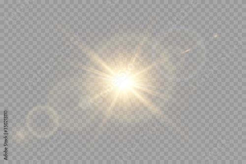 Photographie Vector transparent sunlight special lens flare light effect.