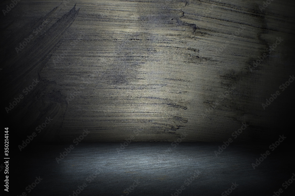 Black, dark and gray abstract cement wall and studio room gradient ...
