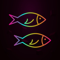 Poster - Fish, Holland nolan icon Simple thin line, outline vector of Holland icons for ui and ux, website or mobile application