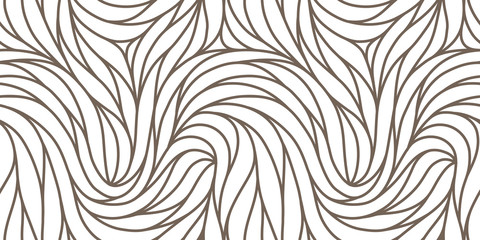 Wall Mural - elegant seamless floral pattern. wavy vector abstract background. stylish modern monochrome linear t