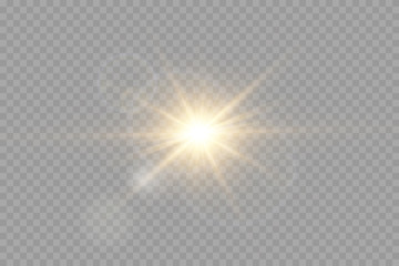 Vector transparent sunlight special lens flare light effect.