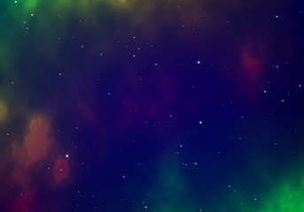 Poster - infinity of universe space nebula. dark night sky. space with shiny stars. vector