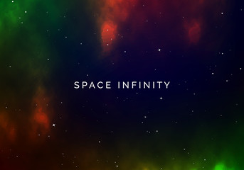 Poster - space infinity color background. dark night sky. space with shiny stars. vector