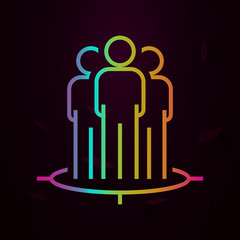 Poster - advertising, audience, focus nolan icon Simple thin line, outline vector of Marketing and advertising icons for ui and ux, website or mobile application