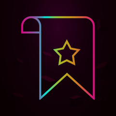 Poster - bookmark, favorite, rank nolan icon Simple thin line, outline vector of Marketing and advertising icons for ui and ux, website or mobile application