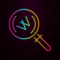 Poster - key, search, seo nolan icon Simple thin line, outline vector of Marketing and advertising icons for ui and ux, website or mobile application