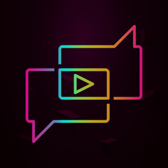 Aufkleber - advertising, chat, marketing nolan icon Simple thin line, outline vector of Marketing and advertising icons for ui and ux, website or mobile application