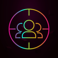 Poster - advertising, audience nolan icon Simple thin line, outline vector of Marketing and advertising icons for ui and ux, website or mobile application