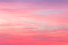 Sunset Sky With Pink Clouds