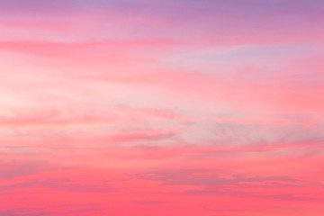 Wall Mural - sunset sky with pink clouds