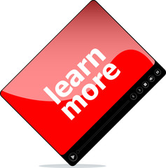 Poster - Video movie media player with learn more on it