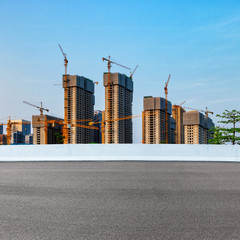 Wall Mural - A high-rise building under construction.