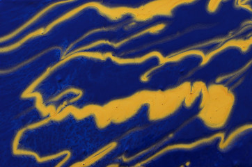 art photography of abstract marbleized effect background. Blue and gold creative colors. Beautiful paint