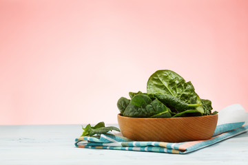 Wall Mural - Fresh spinach leaves.