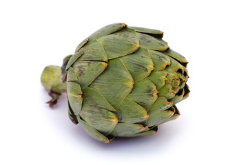 artichoke on white background isolated vegetable organic nutrition