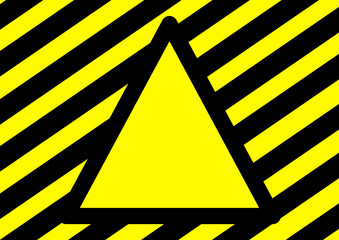 Black stripes on a yellow background template for text. Attention traffic is prohibited. Stop Danger. Poster. Advertising on the billboard. Vector background image. Warning sign. Fence tape.