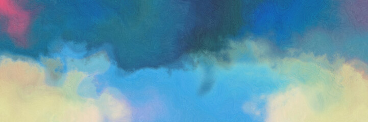 Aufkleber - abstract watercolor background with watercolor paint with teal blue, pastel gray and sky blue colors. can be used as web banner or background