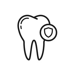 Poster - tooth icon vector logo template in trendy flat style