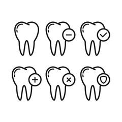 Poster - tooth icon vector logo template in trendy flat style