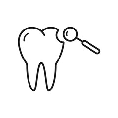 Poster - tooth icon vector logo template in trendy flat style