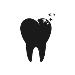 Poster - tooth icon vector logo template in trendy flat style