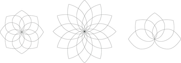 lotus design mandala coloring page